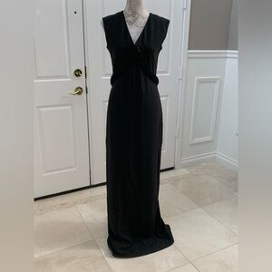 Balenciaga Black Sleeveless V-neck Sheath Dress Size 38